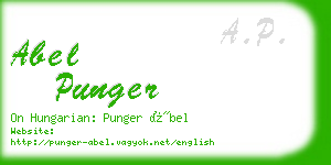 abel punger business card